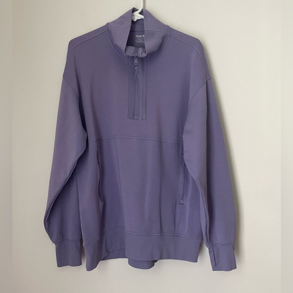 Old Navy Dynamic Fleece Opaline Purple Oversized Half ZipTunic Size Small Tall - Picture 1 of 6